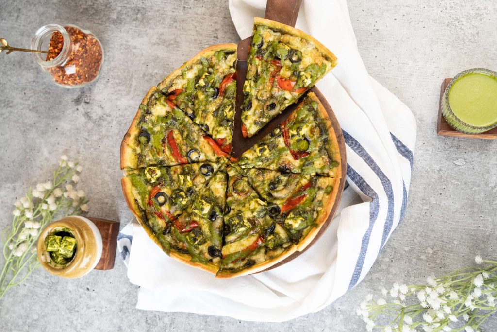 Pesto Paneer Pizza